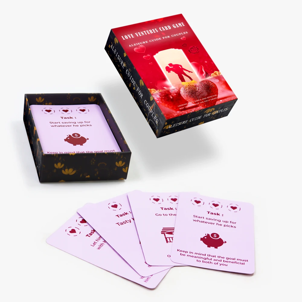 Customized Games For Adults Bedroom Card Game manufacture Custom fun question ventures love language card game for couple