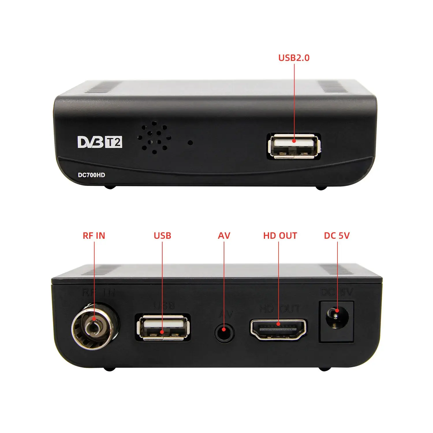 Junuo STB Digital TV Receiver DVBT2 TV Decoder STB WIFI Dongle Set Top Box DVB T2 Set-top Box