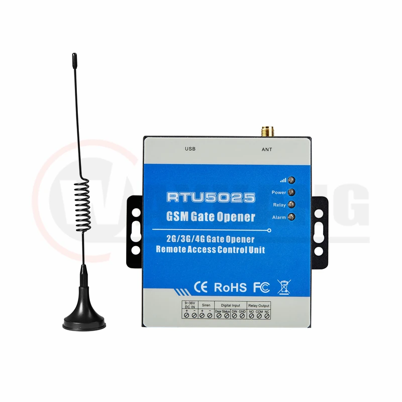 GSM switch Gate Opener GPRS 3G Door Opener RTU5025 Remote Access Control Unit 999 users open Gate