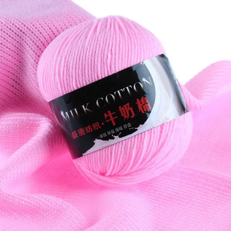 2020 New 54 Colors Hand-Woven 3 Strands Milk Cotton Scarf Hat Sweater Crocheted Thick Wool Thread Sewing & Knitting Wool Yarn