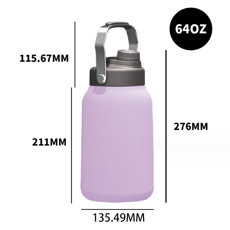 128 oz 64 oz New Personalized 316 Stainless Steel Nice Water Bottle Sport Gym Double Wall Insulated Vacuum Flasks With Lid