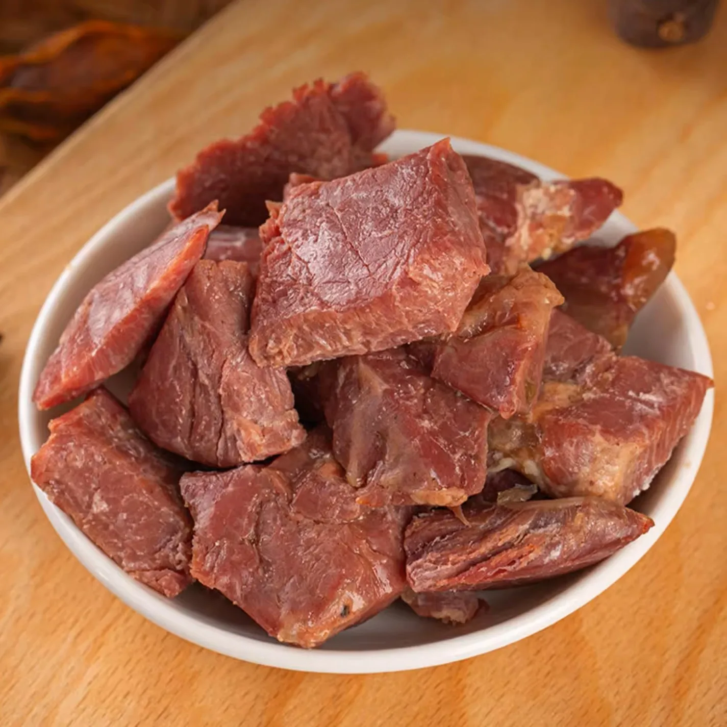 Wholesale Beef Jerky Meat Snacks in Spicy Flavor Beef Sausage in Bag and Box Packaging
