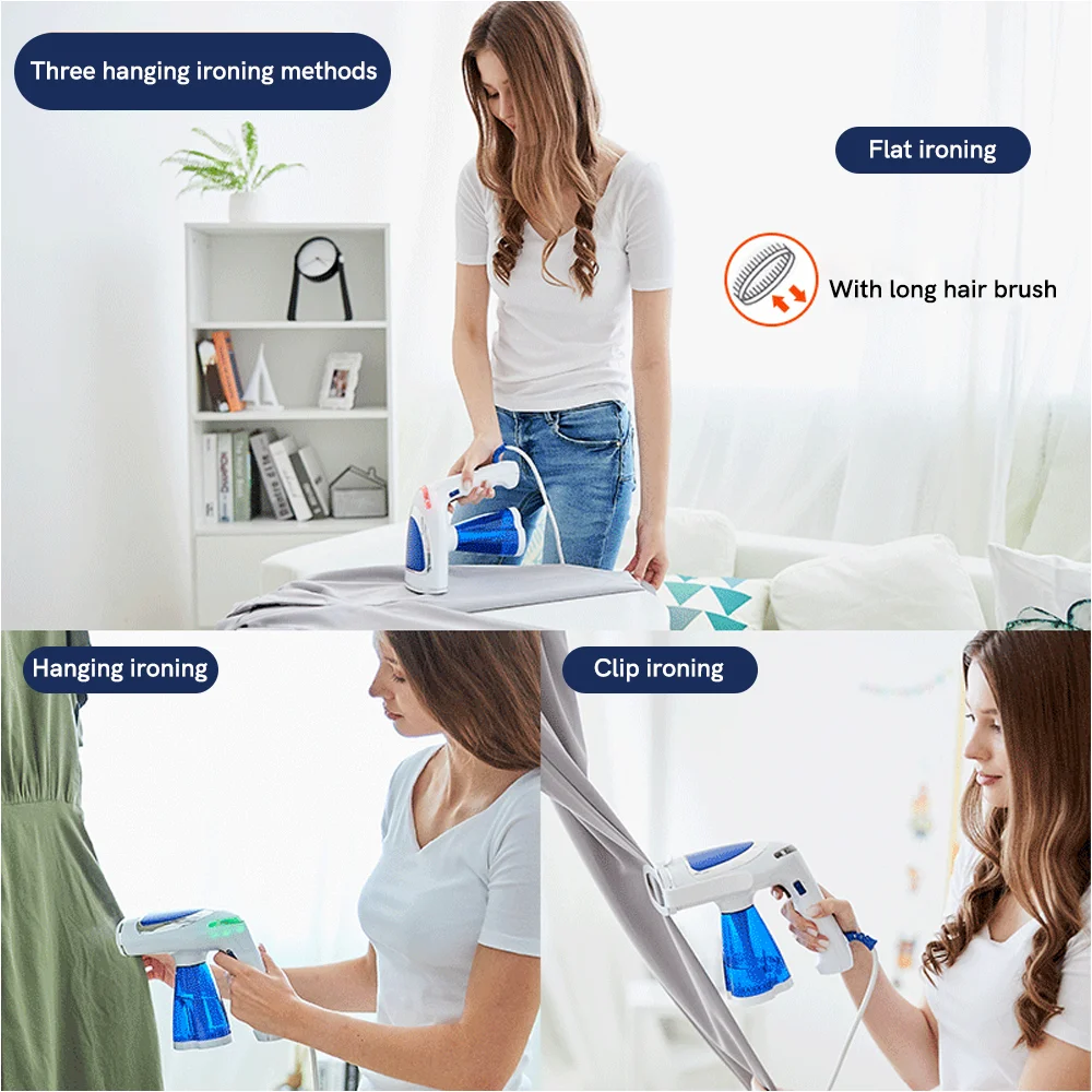 250ml Portable Foldable Steaming Iron Hand Held Garment Steamer for Clothes Travel Fabric