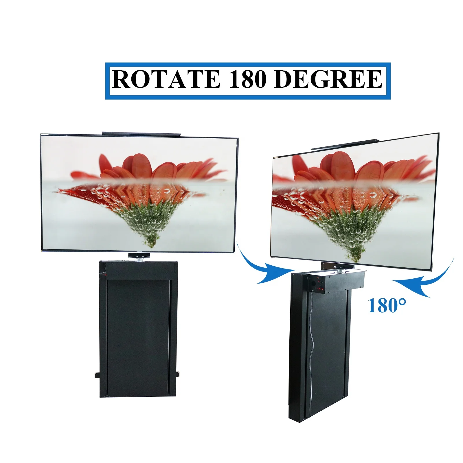 Hidden Up Down TV Mount Cabinet TV Bracket Under Bed Motorized TV Lift with Remote Control