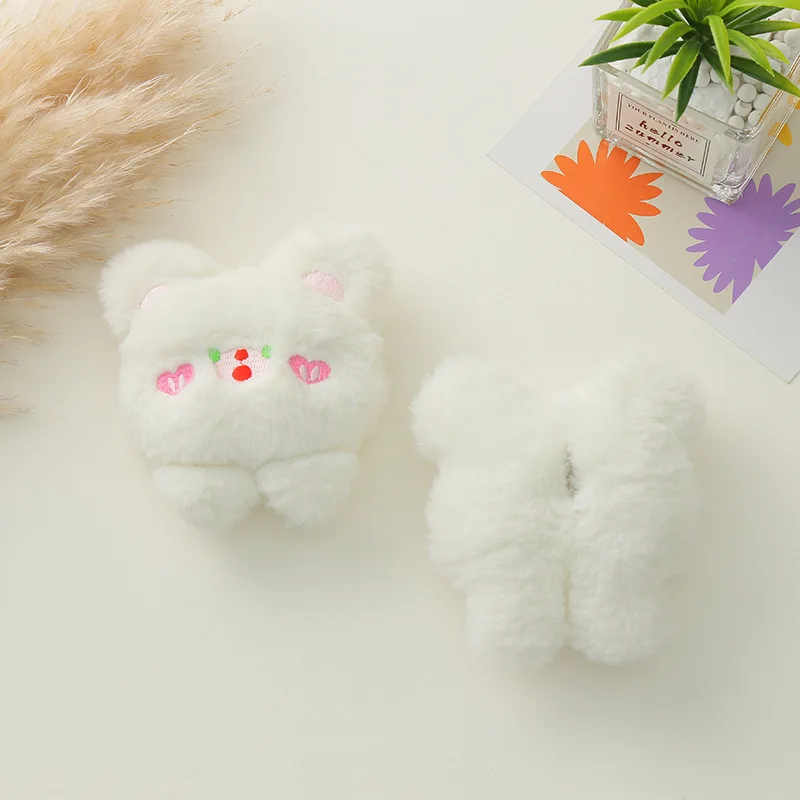 Customized autumn and winter plush bear doll plush brooch knitted cotton-filled doll children's bag clothing