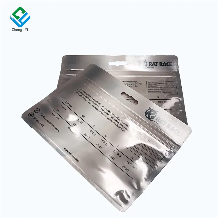 Luxury Custom Logo Cotton Socks Packing Bag Mobile Phone Case Mask Self-sealing Zipper Bags