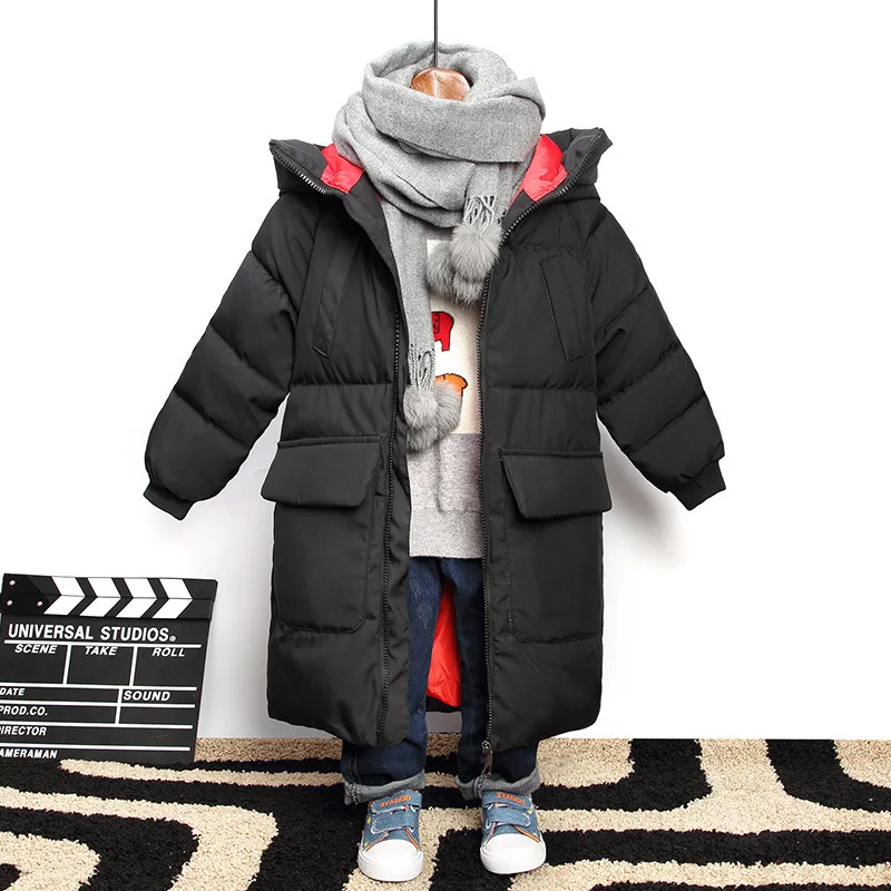 Jacket for Boys 2019 New Brand Hooded Winter Jackets Graffiti Camouflage Parkas For Teenagers Boys Thick Long Coat Kids Clothes