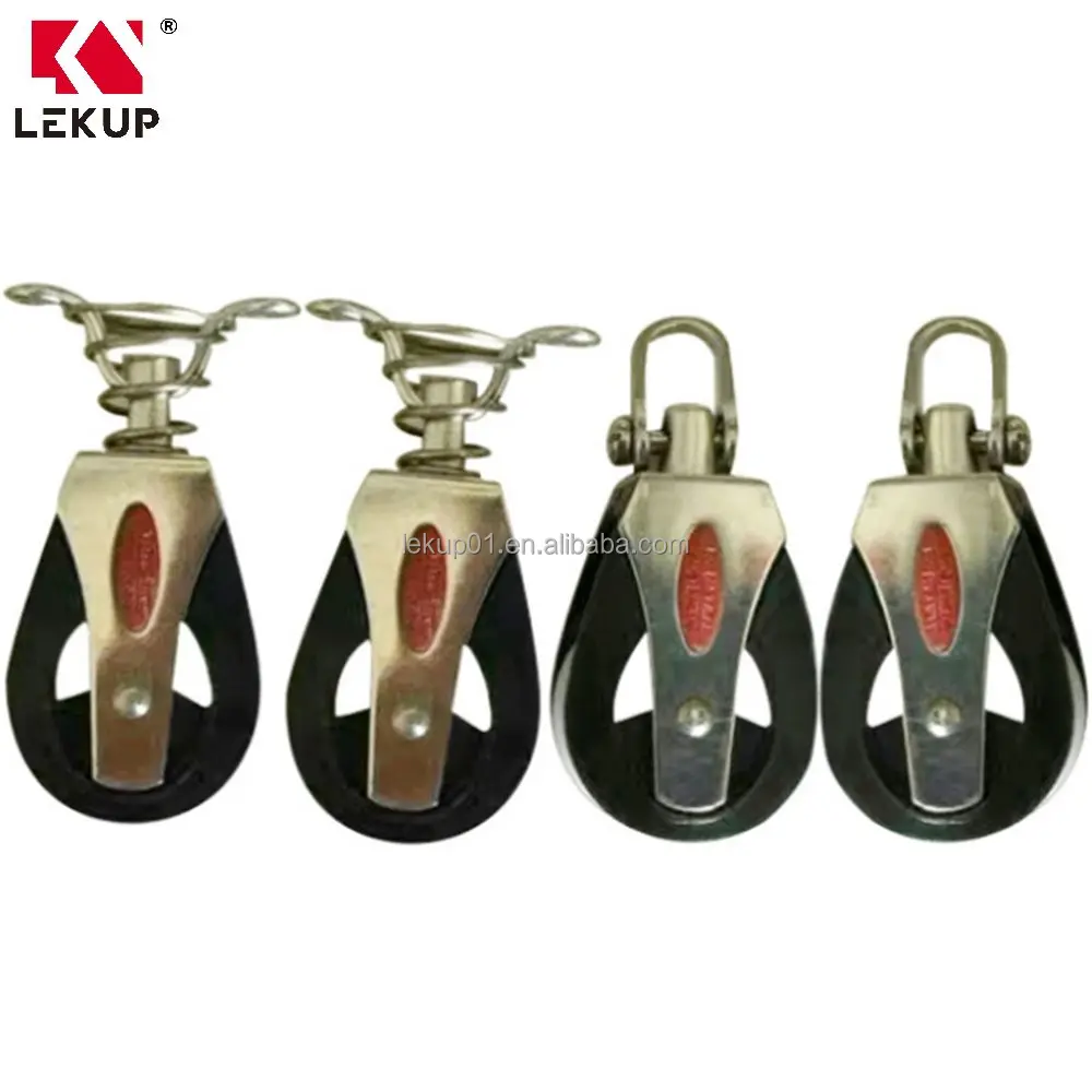 Universal Head Single Pulley Swivel Block Rope Runner Boat Pilates Accessories Nylon Sheave Stainless Steel Pulley Blocks