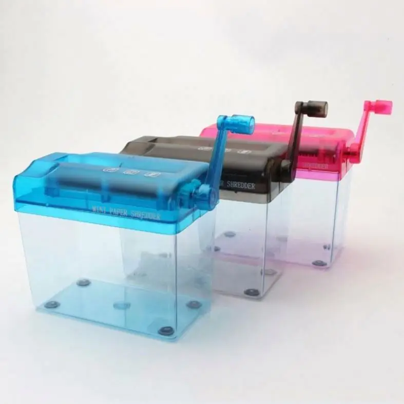 Hot Sale MINI 120mm A6 Manual Plastic paper shredder Machine For Office