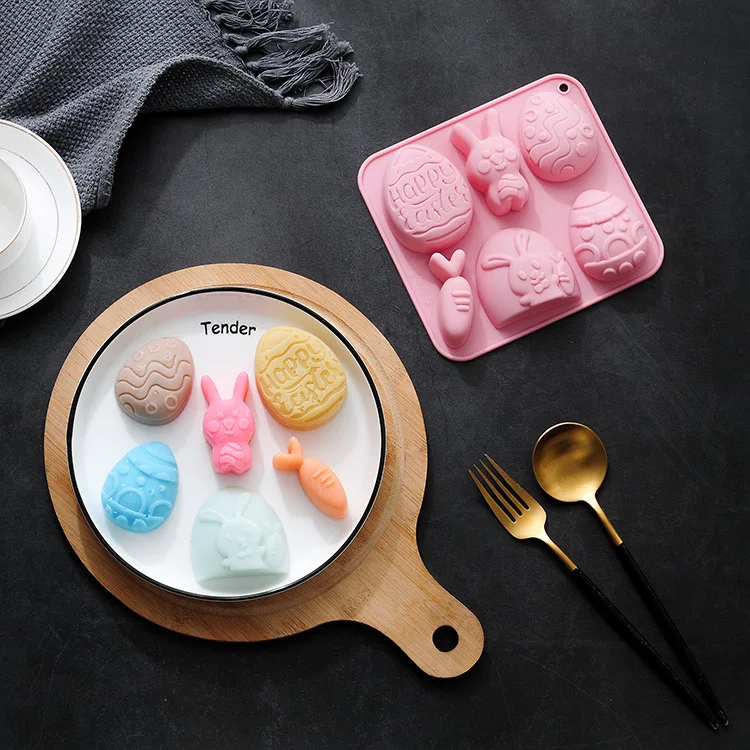 Egg Shaped Mold Baking Pan Resin Cake Chocolate Mold Easter Egg Silicone Bunny Silicon Molds for Chocolate