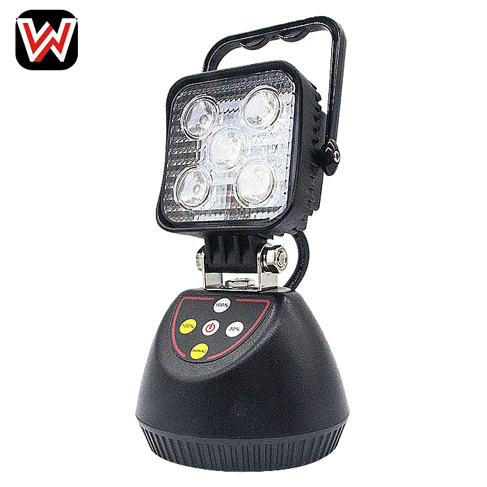 
15W Portable LED Work Light With Amber Warning Portable Rechargeable Emergency Lamp 