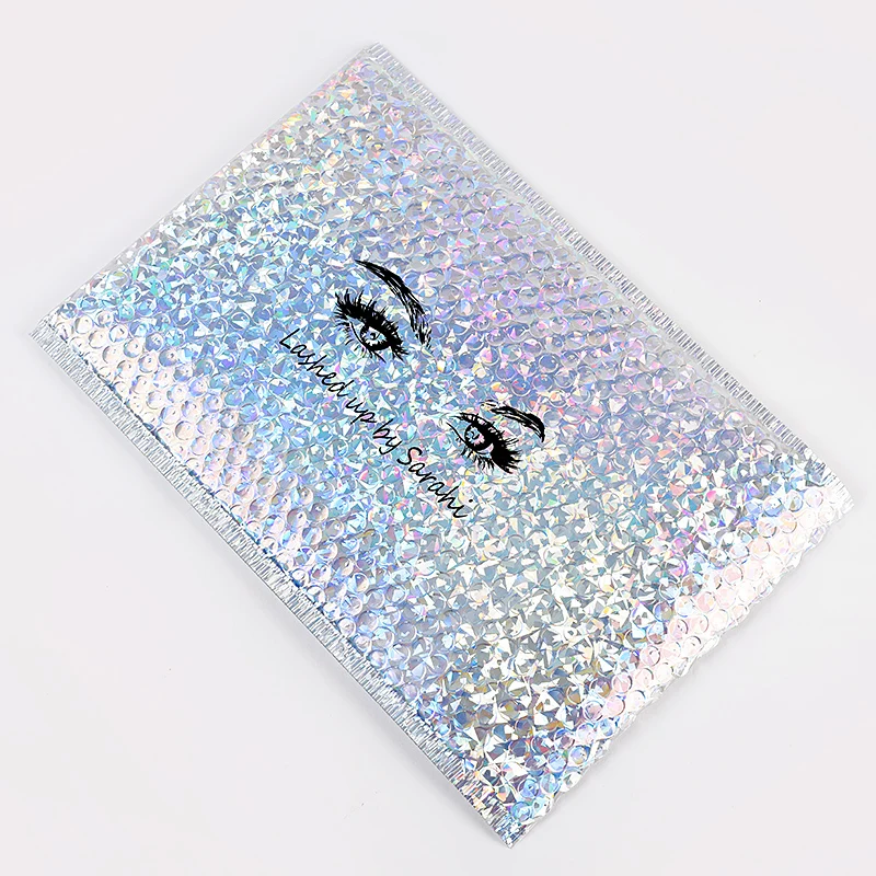 In stock in USA warehouse Custom print various size holographic bubble mailer Express Mailer Bag