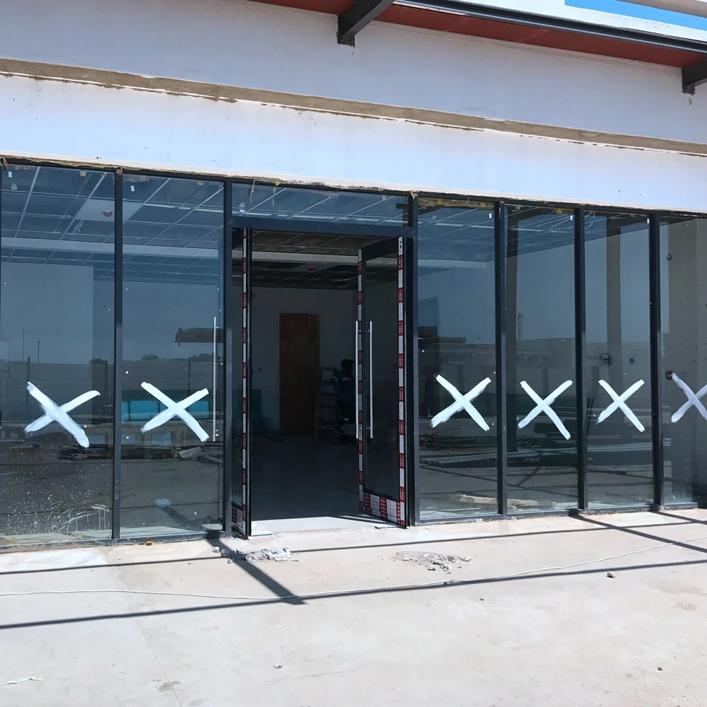 hot sale australia system commerical aluminium storefront glass wall