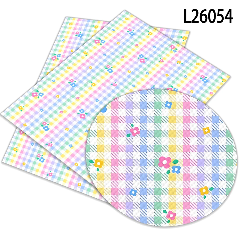 Color plaid Faux Leather Customized 30*136cm Piece Rainbow for mini bag Faux Leather