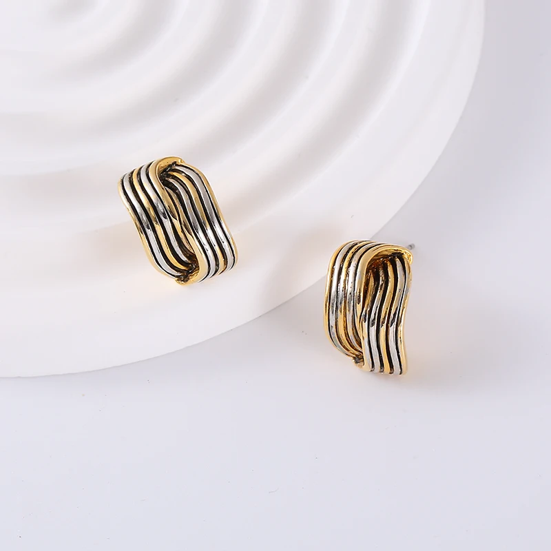 2023 New Arrivals Threaded earring  iron wire feet covered custom shirt button covers push- custom membrane