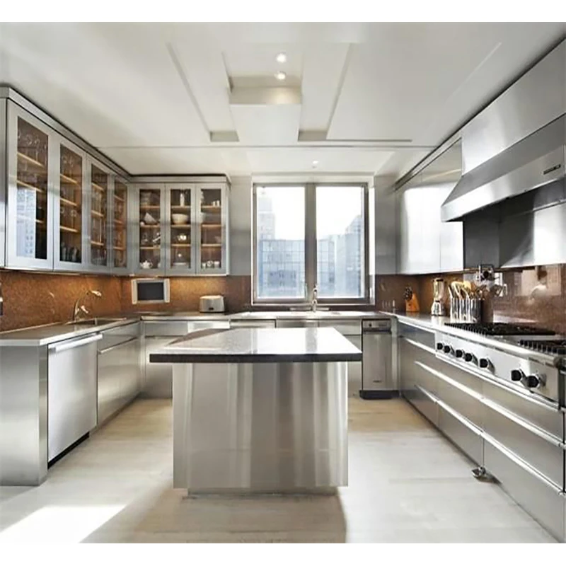 Balom quality 304 stainless steel sun proof outdoor kitchen island with soft closing kitchen cabinet