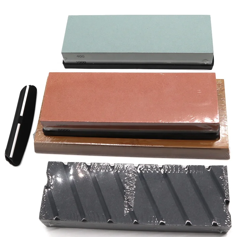 Knife sharpening stone set