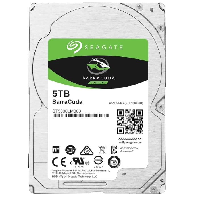 ST5000LM000 FOR Seagate BarraCuda 5TB 5.4K Rpm 2.5INCH SATA Internal Hard Drive