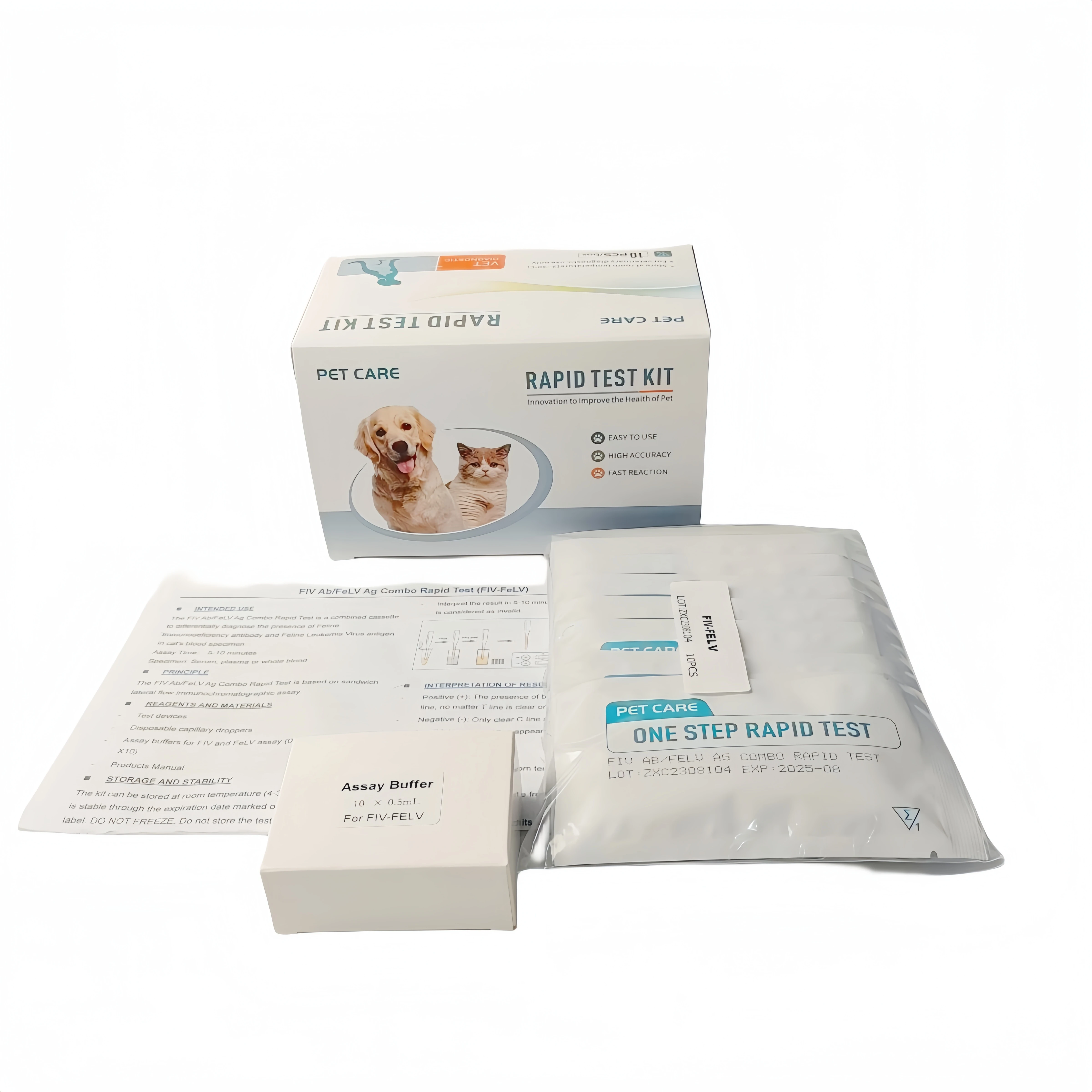 Набор для быстрого тестирования собак Veterinaria CPV CCV GIA Giardia домашних животных