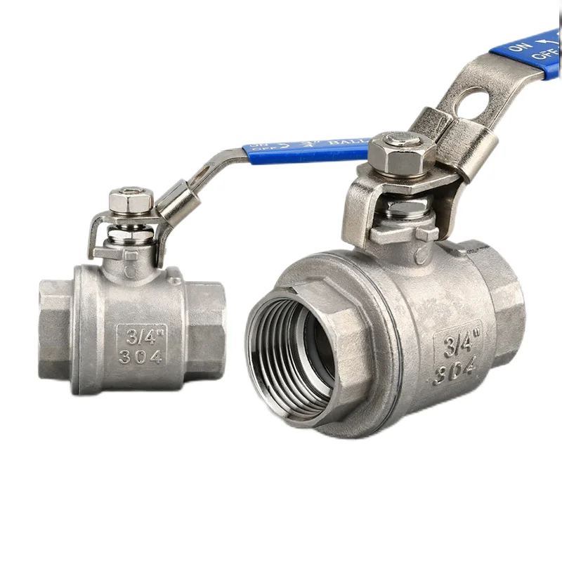 Water Switch Valve 4 Points 6 Points Dn15 Two-Piece Threaded 304 Stainless Steel Ball Valve