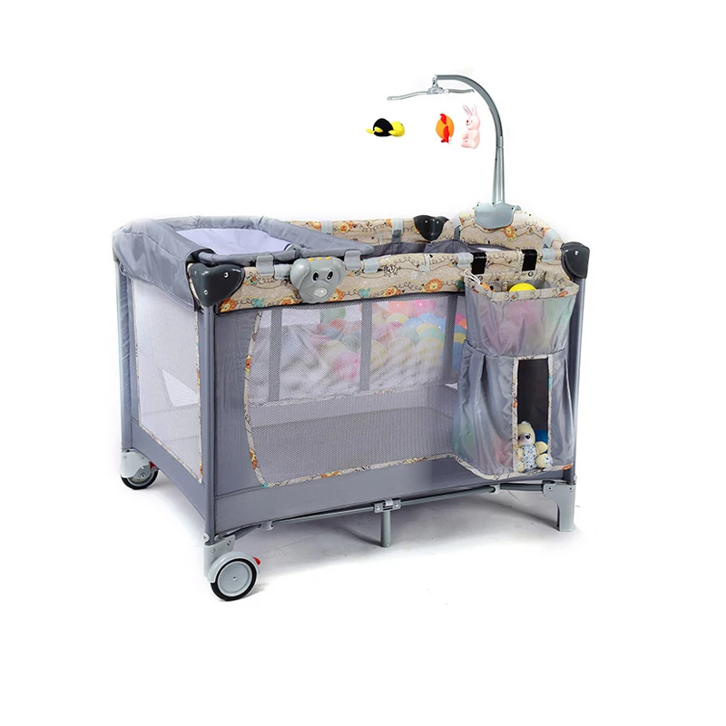 European Style Mini Toddler Girl Bed, Factory Best Selling Travel Baby Cot Beds/