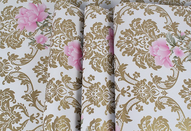 Deluxe 3D Waterproof Wallpaper Bedroom  Decorative water proof wallpaper self adhesive floral wallpaper