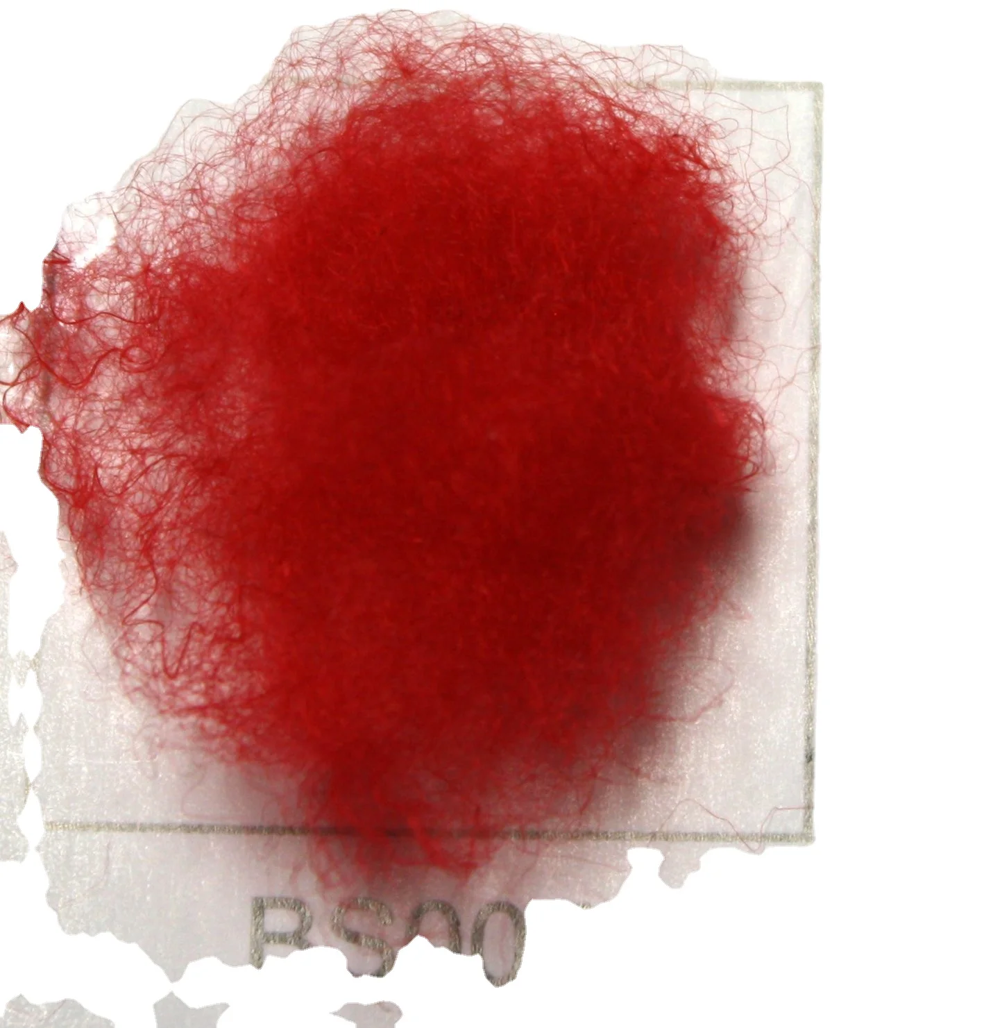 GRS certified  Recycled Polyester Staple Fiber 100% PSF bright red