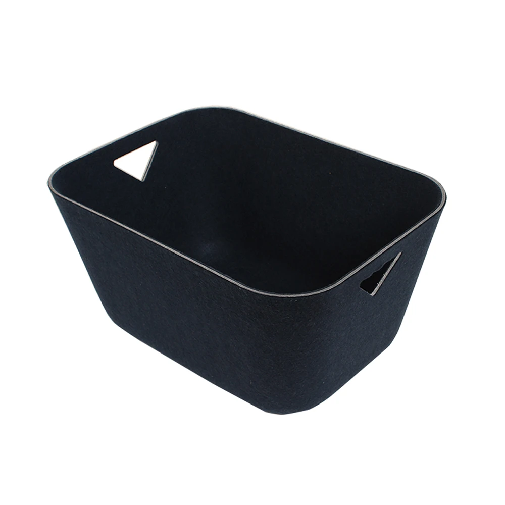 PET polyester felt thermoforming laundry bin non woven Sofa Organizer Side table PET Felt Storage Bin for Magazine