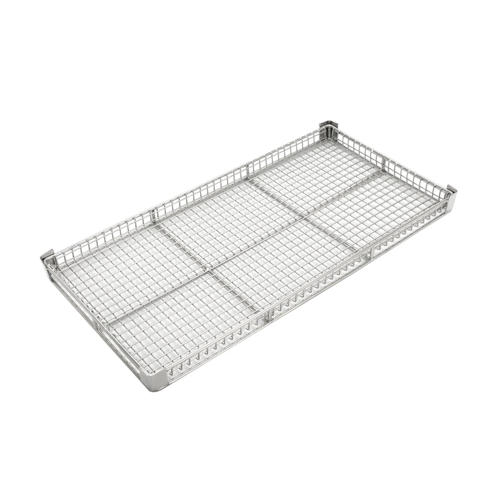 Wire Mesh Fruits Tray with Handle For Vegetables Fruit for Kitchen Storage Basket Wholesale price for sale kitchen Accessories