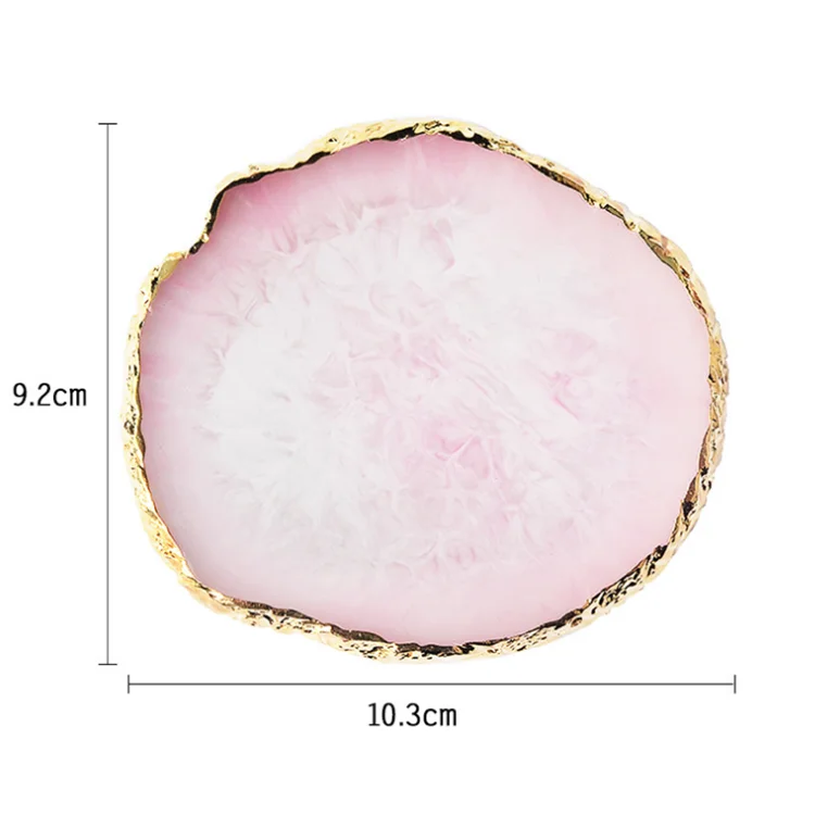 Professional Resin Agate Nail Painting Palette Assorted Shapes Nail Art Display resin nail art palette