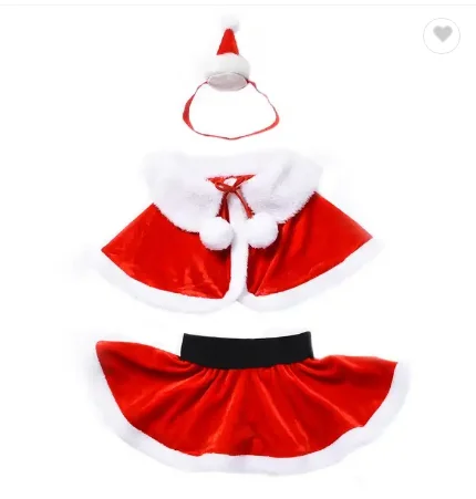New Christmas clothing  skirt  baby girl cape top three-piece cosplay Christmas performance costume