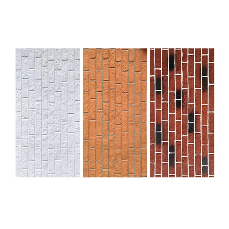 Waterproof Fireproof Outdoor Decorative Multiple Color PU Brick Culture Stone Wall Panel