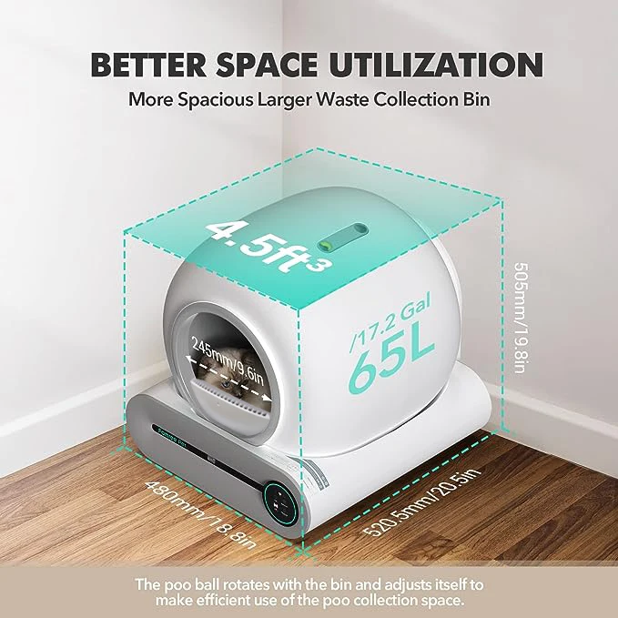 Real-time Video Auto Self-Cleaning Automatic Cat Toilet App Control Tuya Smart Application Pet Smart Cat Litter Box