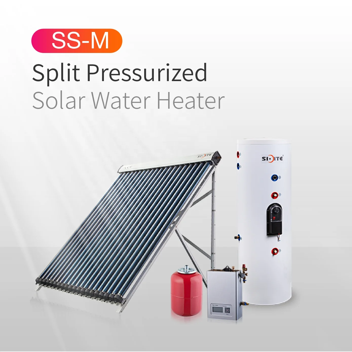 200L tube vacuum with heat pipe solar collector solar water heaters high pressurized in aluminium