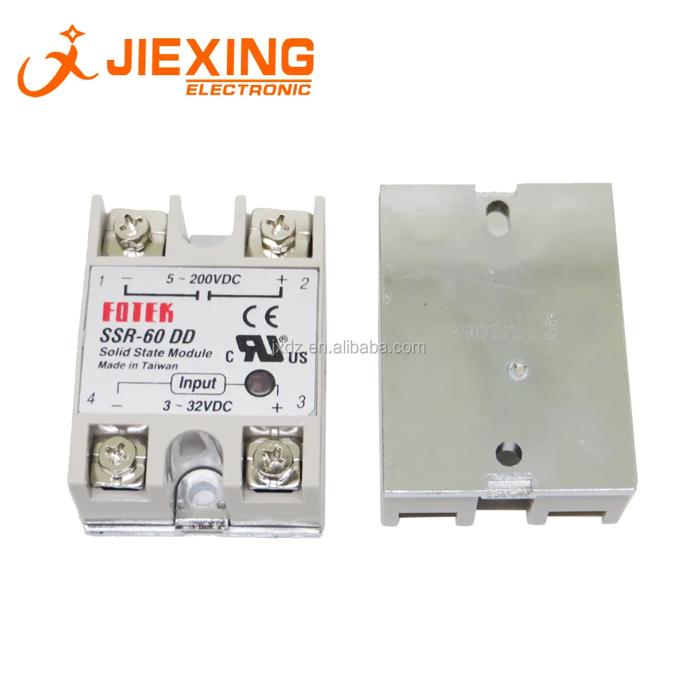  SSR-60DD 60A 3-32VDC вход 5-200VDC выход однофазный модуль реле постоянного тока в DC