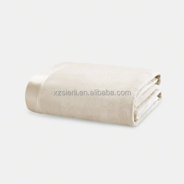 high quality luxury OEKO 100% percent Silk Blanket with Silk Satin Border