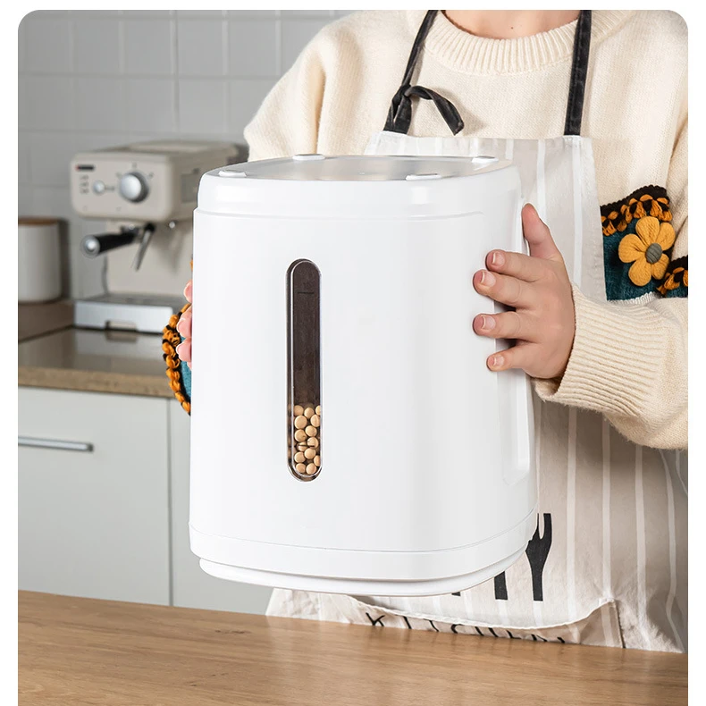 Vacuum rice bucket rice dispenser rice container