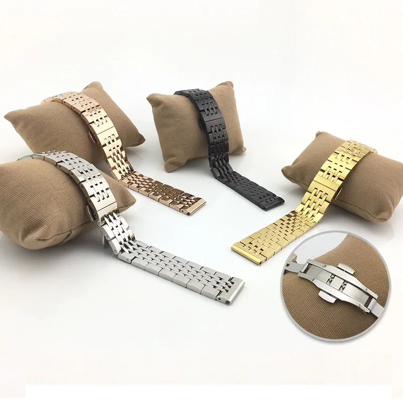 304 316 SUS 12mm 14mm 22mm solid folderd stainless steel bracelet watch bands for reloj hombre