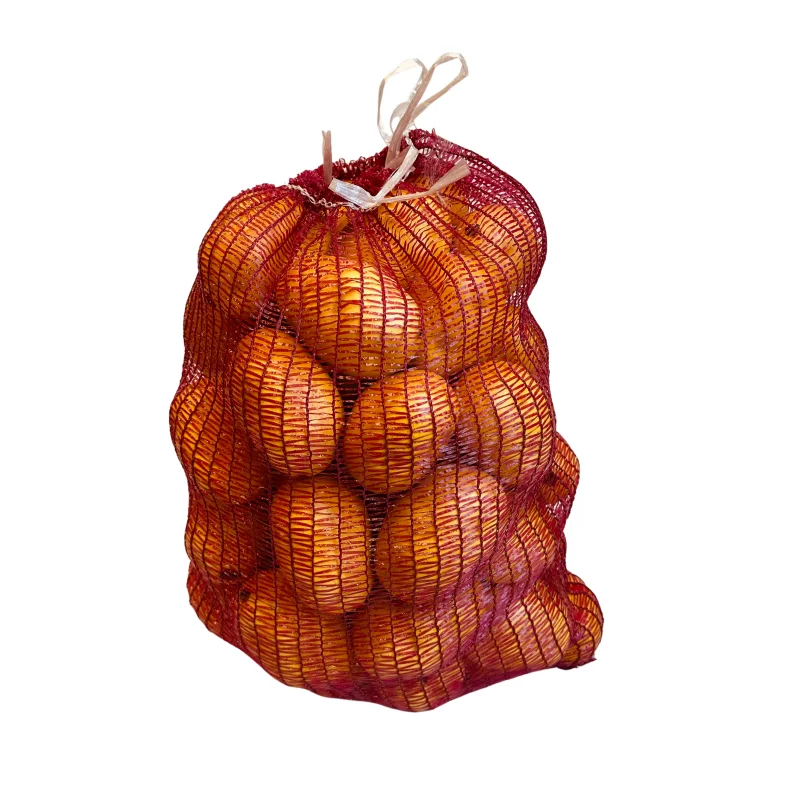 HDPE plastic colored mono firewood green peanuts agro net garlic vegetables onion mesh bag with logo sticker