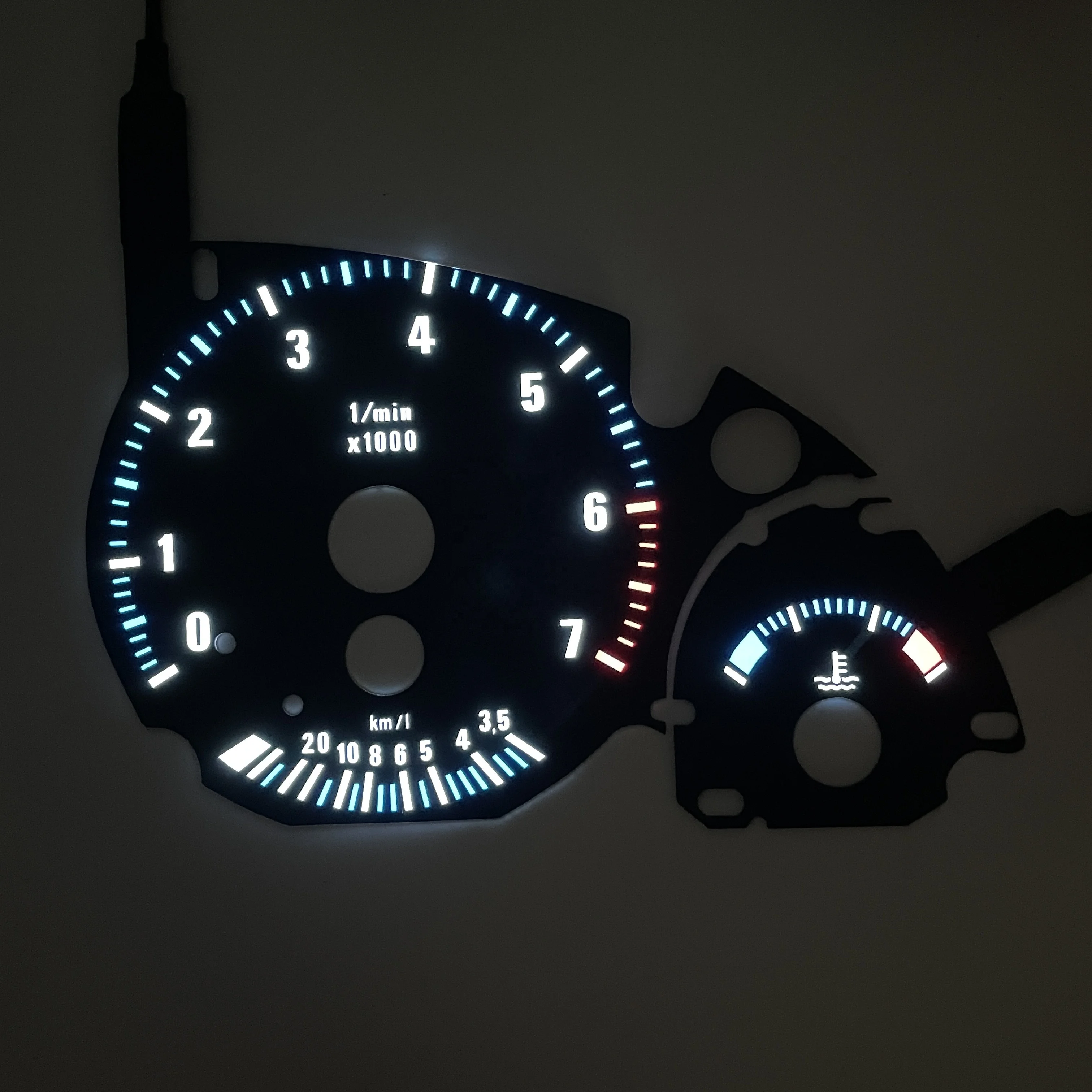 Customize EL glowing Gauge meter for BMW E39 E38 E53