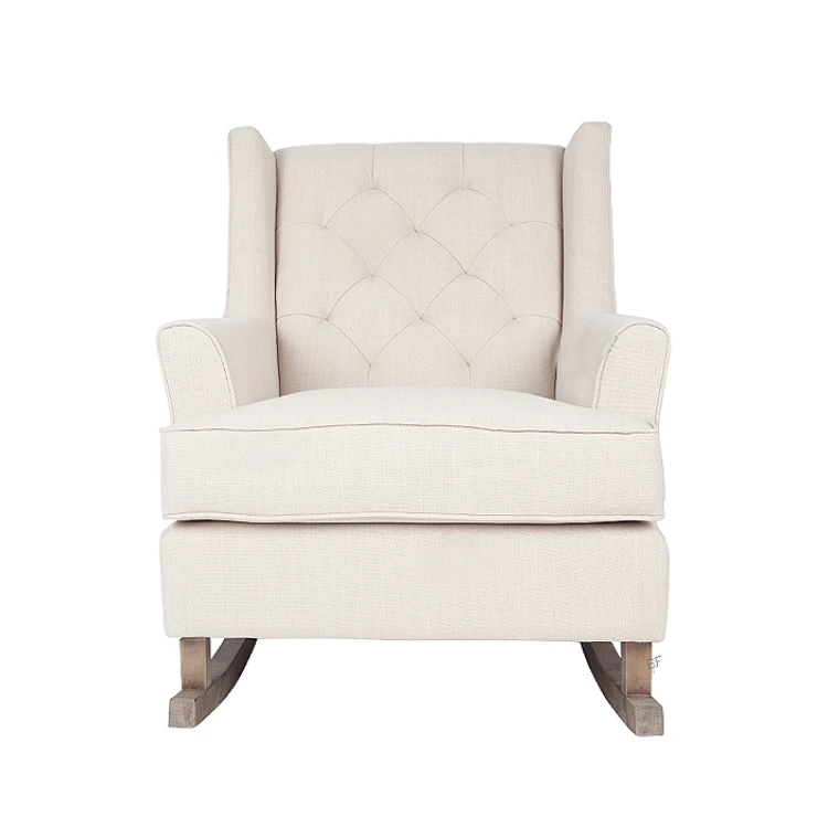 Кресло-качалка с Дубовыми дубовыми ножками бежевого цвета