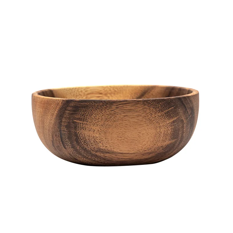 Wholesale Natural Indonesia Acacia Wooden Bowl And Spoon Set For Home Hotel And Restaurant High Quality Coconut Bowl