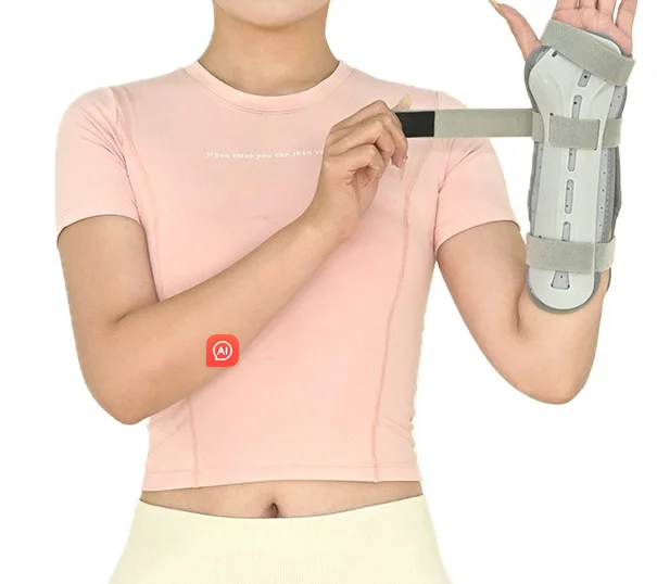 Rehabilitation Therapy Supplies Wrist Joint Fixation Brace Splint Brace with Ventilation Holes Wrist Guard and Fixed Bracket