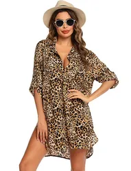 2022 Summer Beach Dress Women Sexy Chiffon Bikini Cover Up Swimwear Dresses Pareo Sarong Wrap Ladies Summer Dress