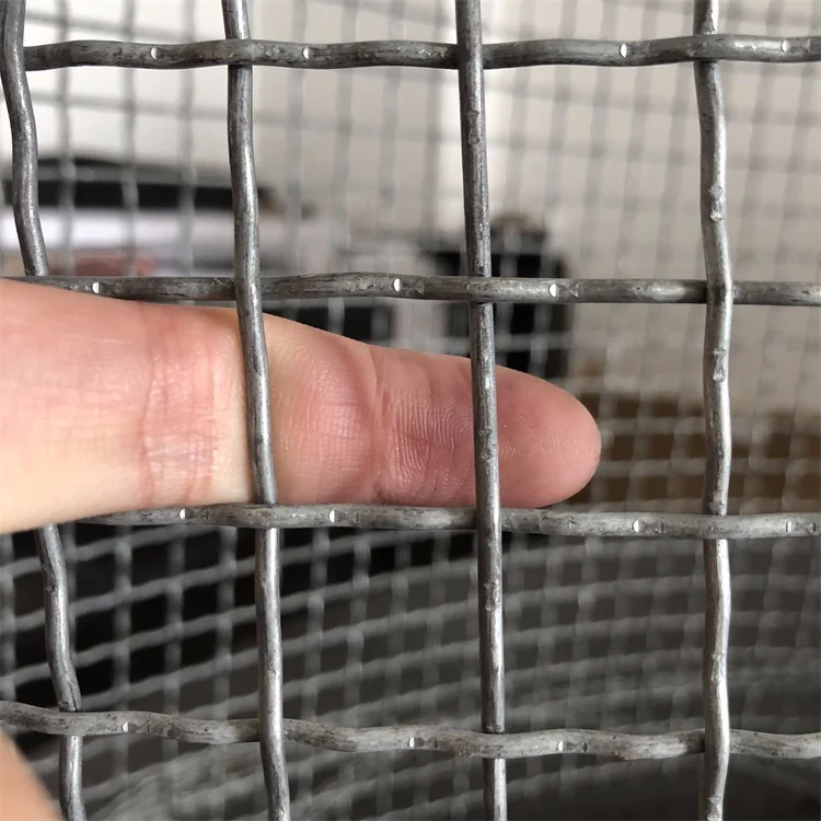 lock 2 mesh net square woven crimped wire mesh  steel wire crimped mesh