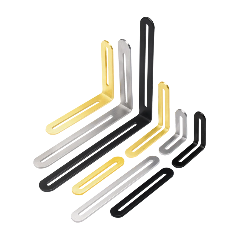 Adjustable Corner Brace Thickened Long Hole Stainless Steel For Shelves Folding Table Bracket