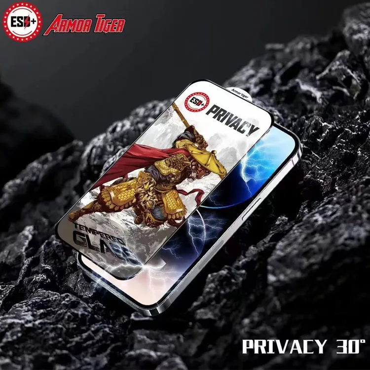 Armor Tiger 0.3mm privacy anti peep screen protector  tempered glass for iphone 15 14 13 12 11 pro max XR XS MAX