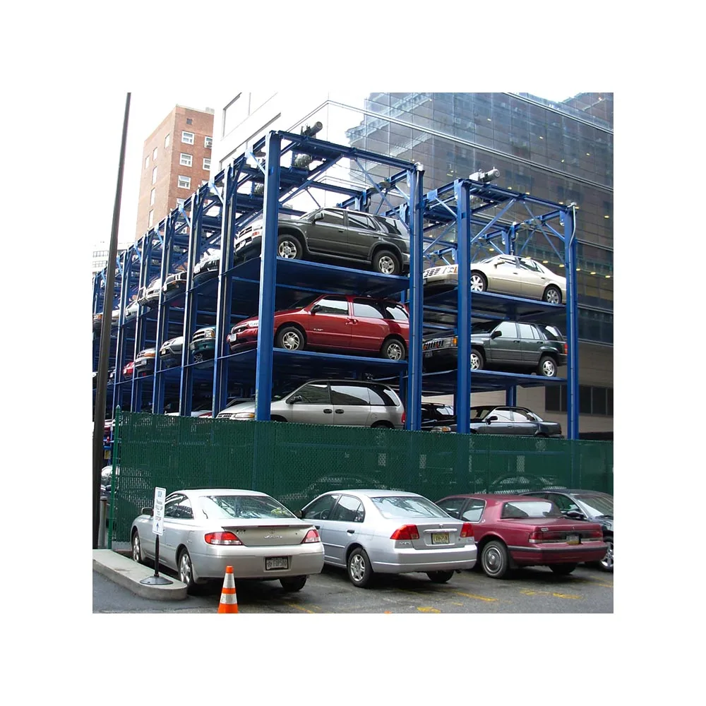 Efficient 4-Level Premium Outdoor Steel Car Stacker 4-Car Quad Stack Hydraulic Parking Lift System Motor Parking Equipment