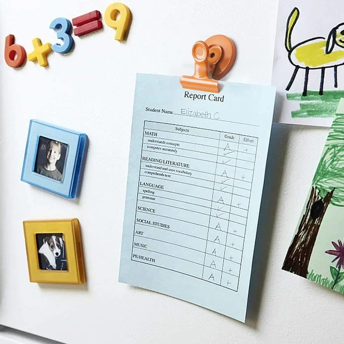 Color Paint Color Metal Magnet Clip Refrigerator Decoration Record Memory Photo Clip Office Whiteboard Magnet Clip