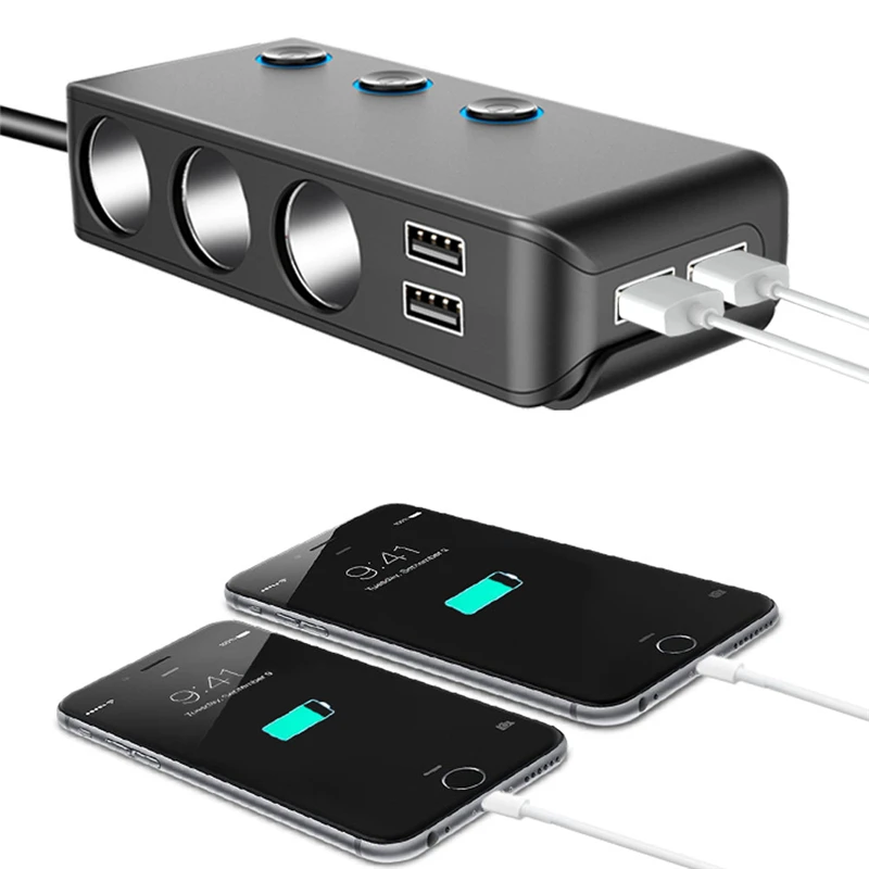 Best Selling Products 2020 in USA Amazon Plug Socket 4 USB Quick Charge 3.0 Cigarette Lighter Power Adapter